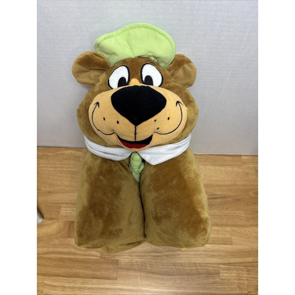 Hanna-Barbera Yogi Bear Pillow Pet Plush Brown Green Retro Cartoon
